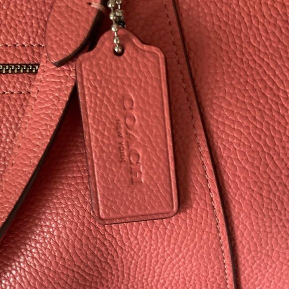 Coach Coral Pebbled Leather Prairie Satchel Bag No B2057-58874 - Picture 3 of 8
